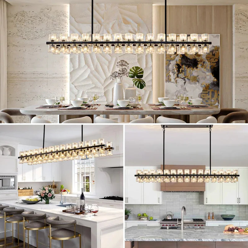 Wagon Wheel Chandelier with Crystal Shade