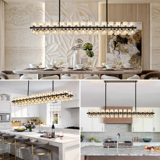 Wagon Wheel Chandelier with Crystal Shade