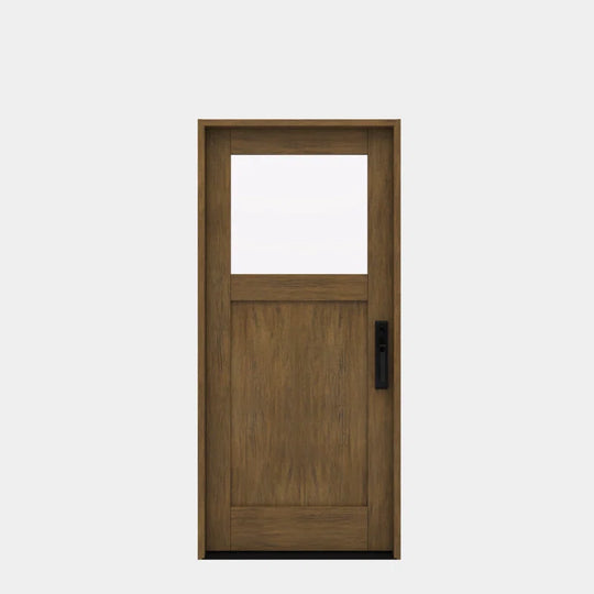 CRF-P1G1 | 36"X80" | Mahogany Top View Exterior Single Door - RTA