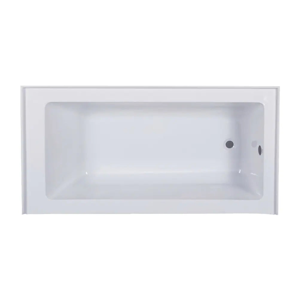 Acrylic-Fiberglass Soaking Bathtub, White. Alcove/Apron Front