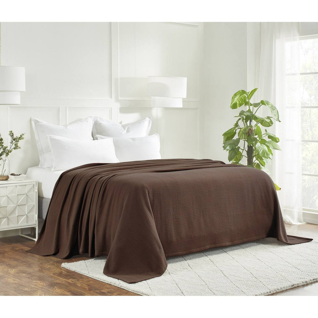 Waffle Weave Honeycomb Knit Soft Cotton Blanket