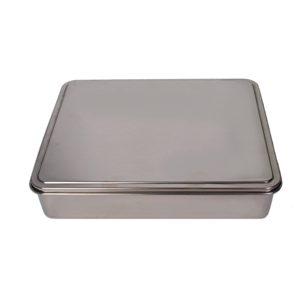 YBM Home Stainless Steel Covered Cake Pan - Silver