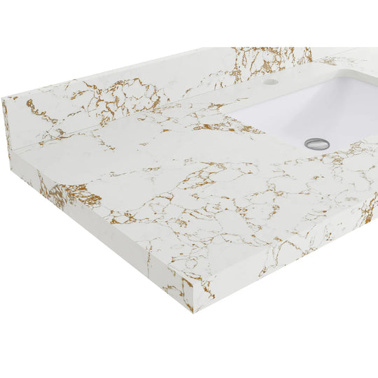 Willow Collection 84 in W X 22 in D X 36 in H Boston Double Bowl Sink Bathroom Vanity with Countertop