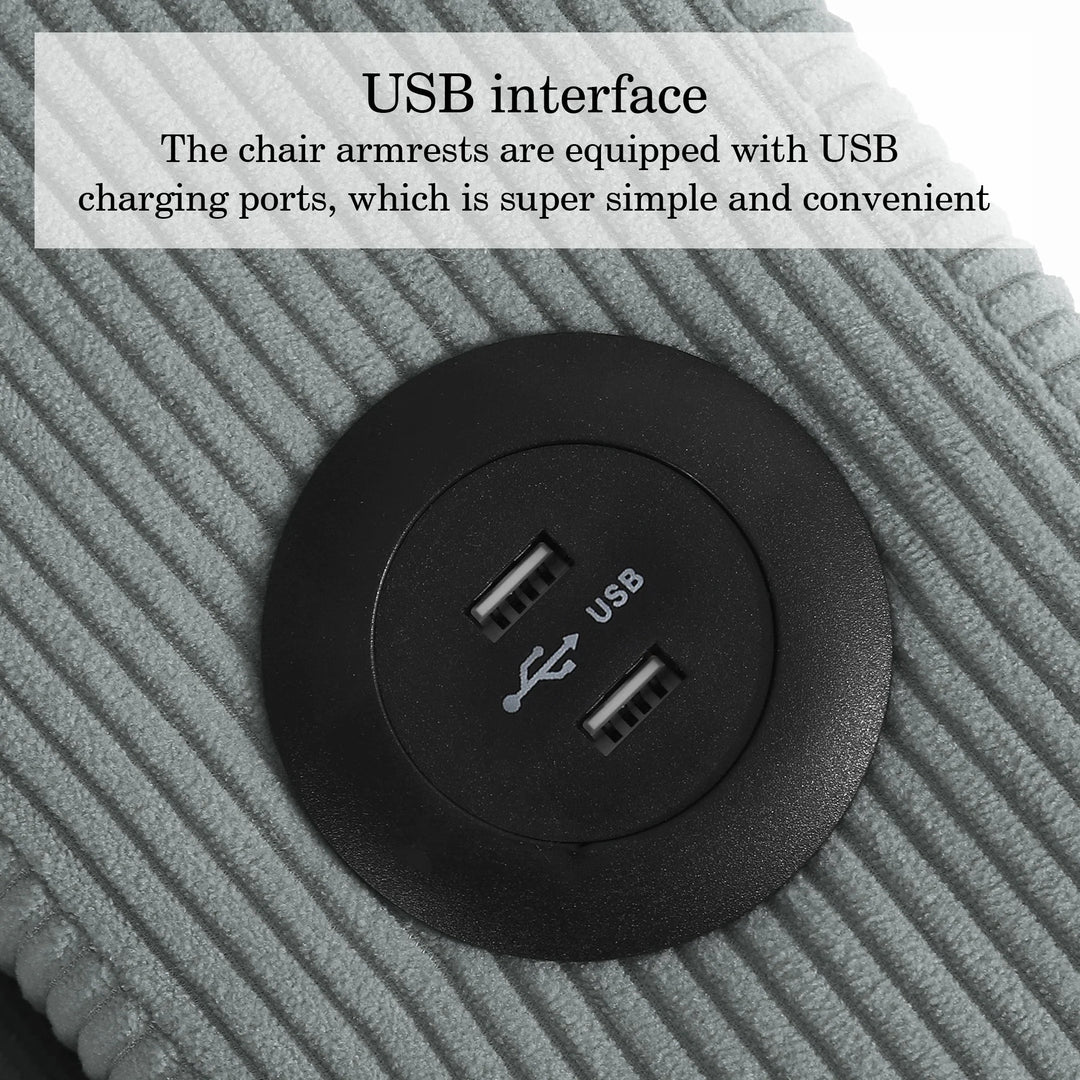 3-In-1 Pull-Out Sleeper Sofa Bed Convertible Adjustable Multi-Functional Loveseat with USB Port