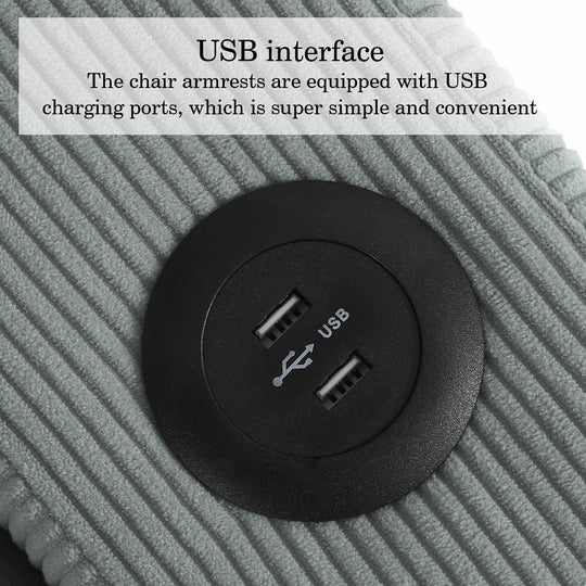 3-In-1 Pull-Out Sleeper Sofa Bed Convertible Adjustable Multi-Functional Loveseat with USB Port