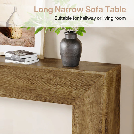 63 Inches Long Black Console Table for Entryway Living Room - 63" W X 11.8" D X 32.3" H