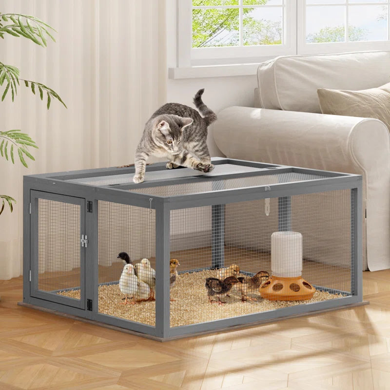 Coaxum Portable Chicken Coop Run, Sun Panel Lockable