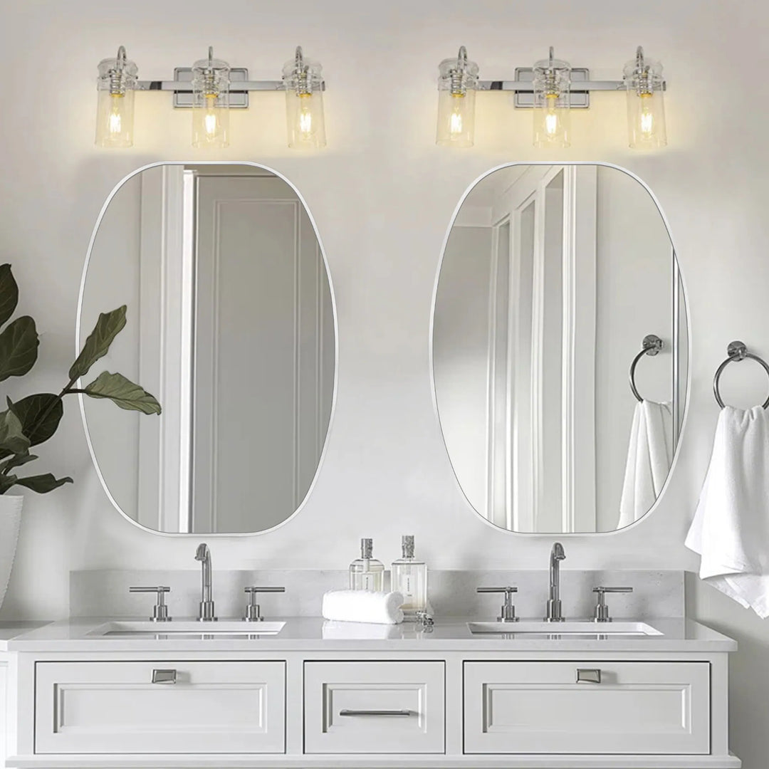 2 Pack Oval Mirror Vanity Decorative Wall Mirror