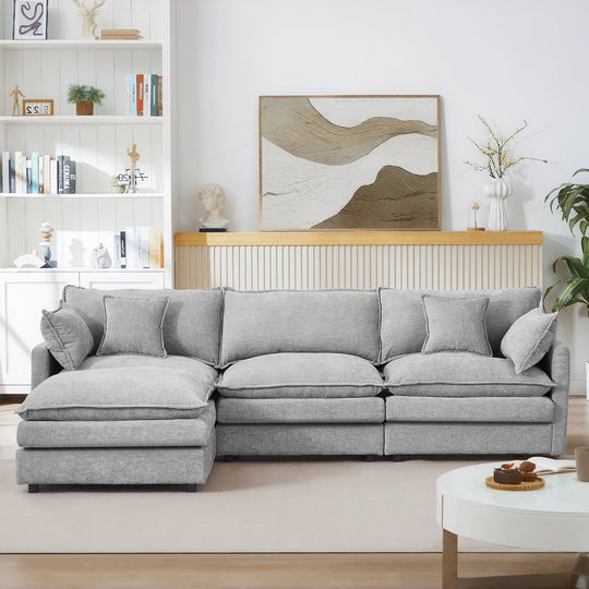 Modular Sectional Sofa, 102 Inch L Shaped Couch Set for Living Room