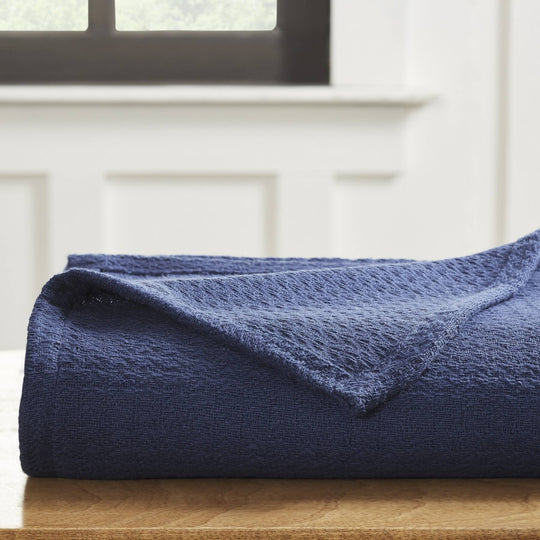 Waffle Weave Honeycomb Knit Soft Cotton Blanket