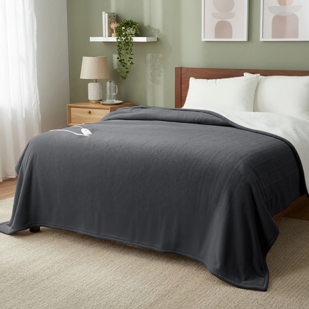 Flannel Electric Heated Blanket with Controller