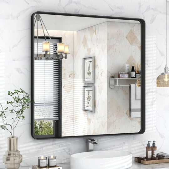 Aluminum Alloy Framed Tempered Glass Wall Decor Vanity Bathroom Mirror