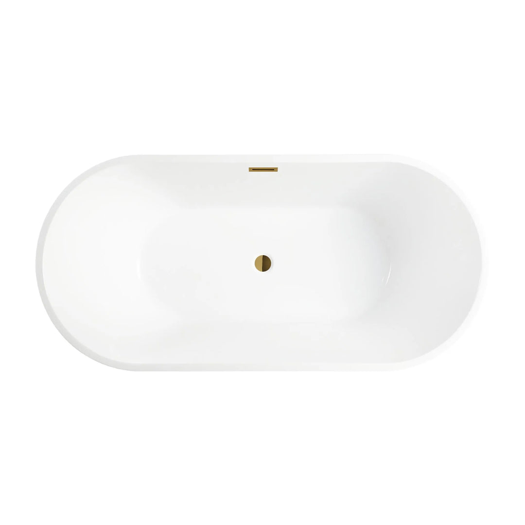 54" Acrylic Freestanding Soaking Bathtub