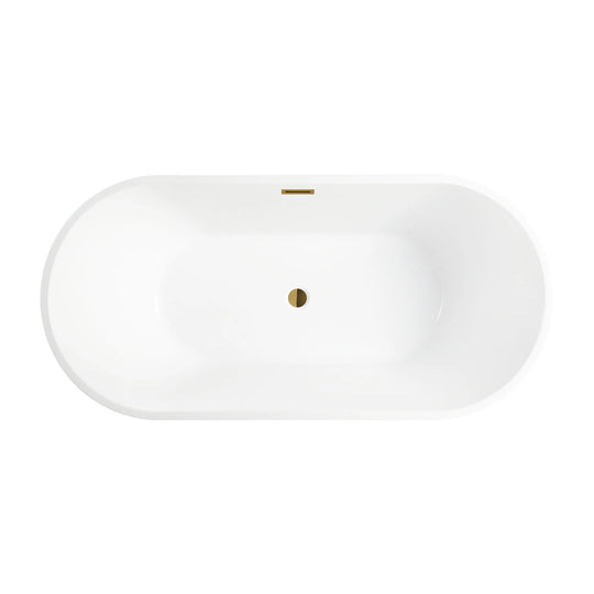 54" Acrylic Freestanding Soaking Bathtub