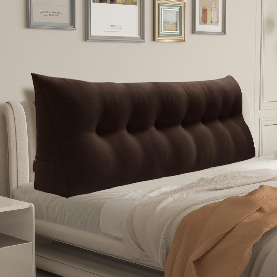 Bed Rest Wedge Reading Pillow Headboard Back Support Cushion