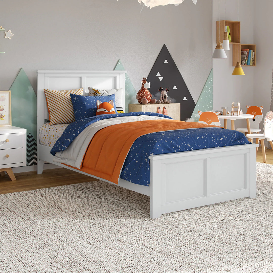 Charlotte Solid Wood Low Profile Platform Bed with Matching Footboard