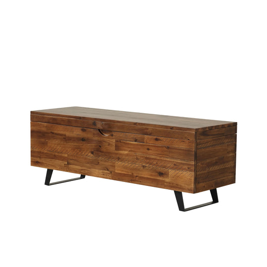 Broadmore 46-Inch Acacia Wood Storage Bench