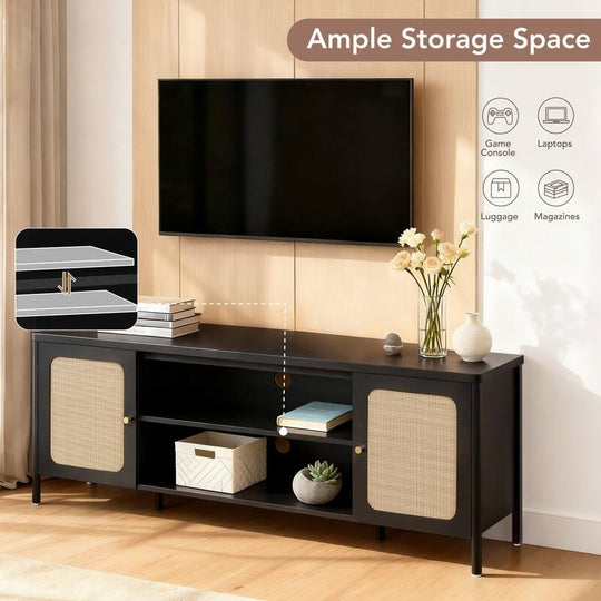 62" Bohemian TV Stand Modern Media Console Entertainment Center