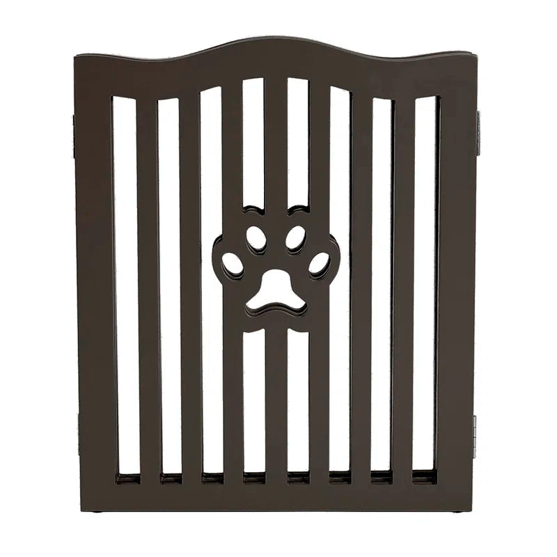 Trimate, Pet Gate, Wooden Free Standing Dog Gate for Small Dogs and Cats. Great Folding Fence for Doorways, Halls, Stairs. White