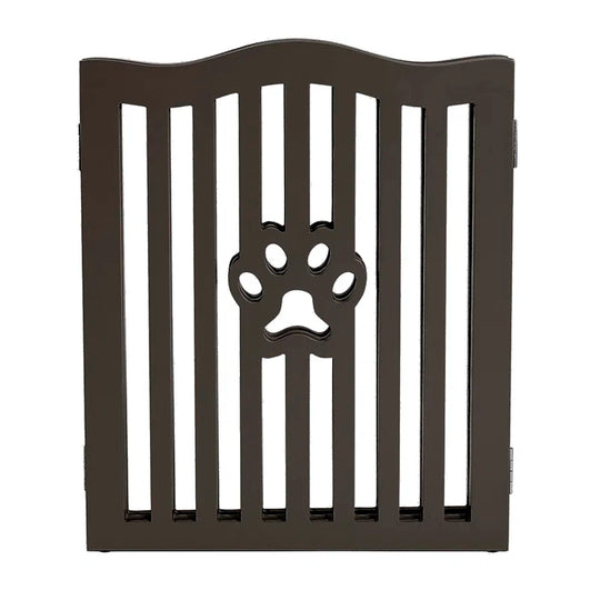 Trimate, Pet Gate, Wooden Free Standing Dog Gate for Small Dogs and Cats. Great Folding Fence for Doorways, Halls, Stairs. White