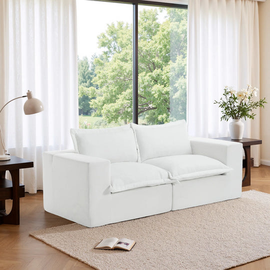 No Assembly Chenille Modular Sectional Sofa Comfy Cloud Couch
