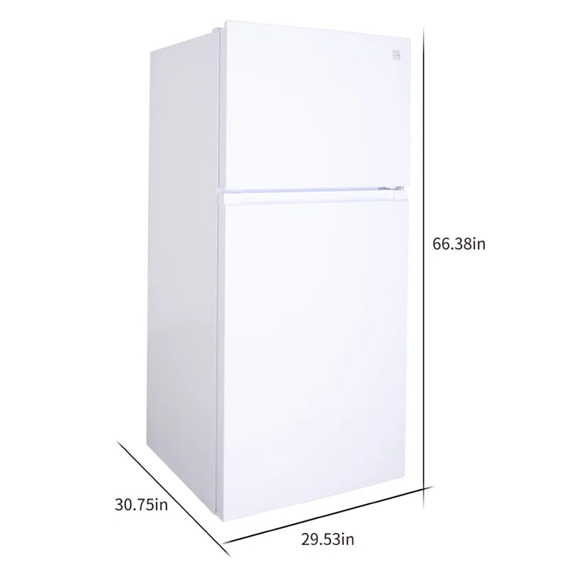 30" 18.2 Cu. Ft. Garage Ready Top Mount Freezer Refrigerator with Pocket Handle
