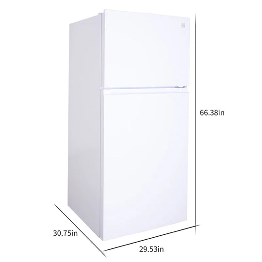 30" 18.2 Cu. Ft. Garage Ready Top Mount Freezer Refrigerator with Pocket Handle
