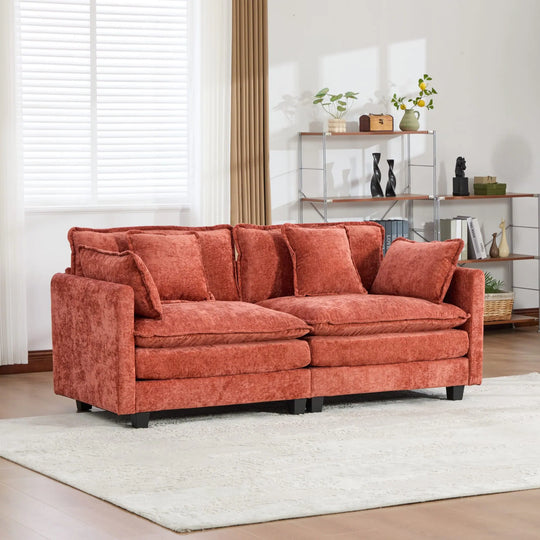 Cloud Sofa Loveseat,Modern Sectional Couch,Comfy Double Layer Upholstered Seat Cushion