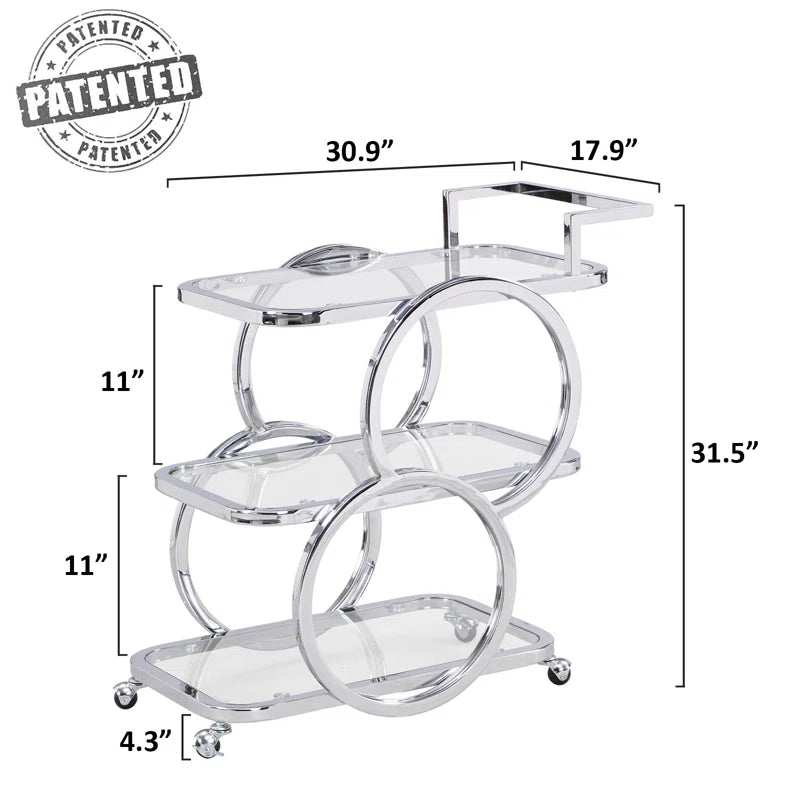 Antu 3-Tier Mobile Home Service Bar Cart
