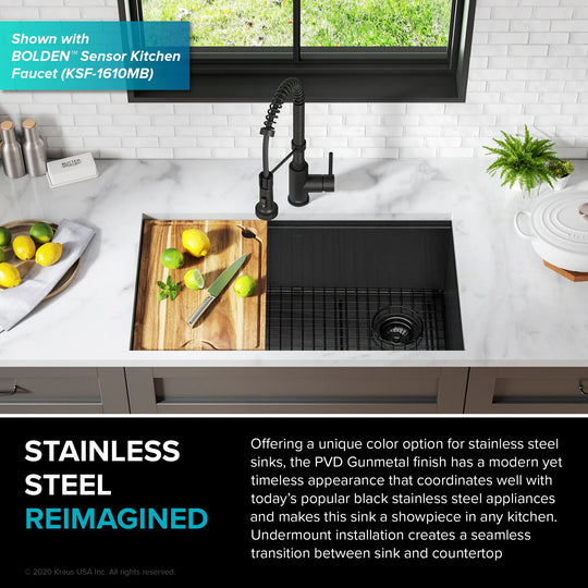 Kore Workstation Undermount Stainless Steel Kitchen Sink