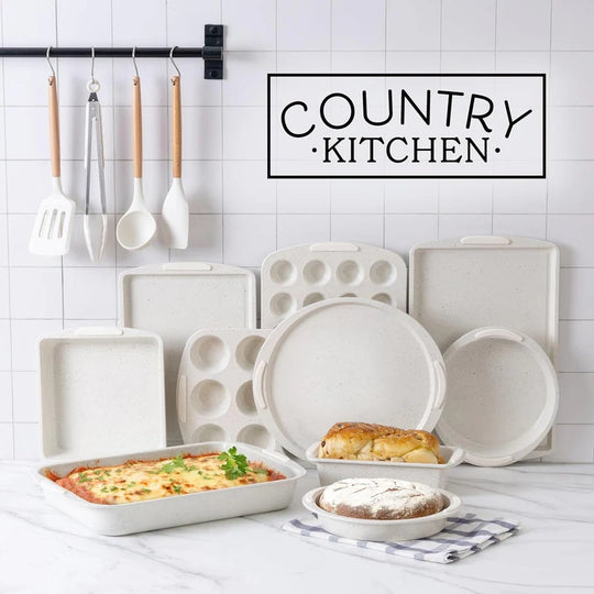 Nonstick Stackable Bakeware Set - Heavy Duty, Durable, Easy Release Baking Set, 10 Pcs