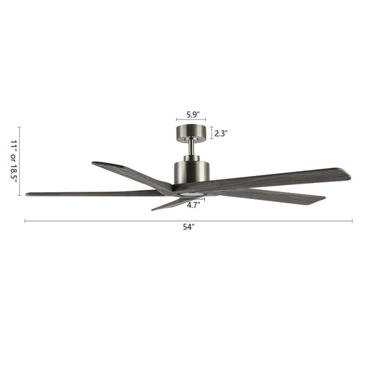 54 Inch DC Motor Indoor Ceiling Fan without Lights