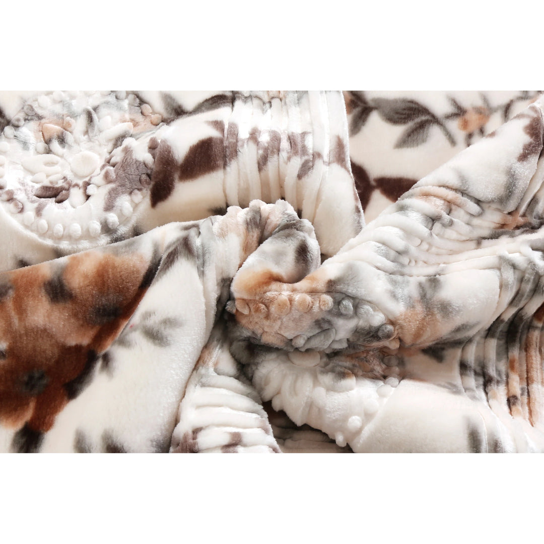 Empyrean Velvet 2 Ply Heavy Reversible Printed Raschel Blanket
