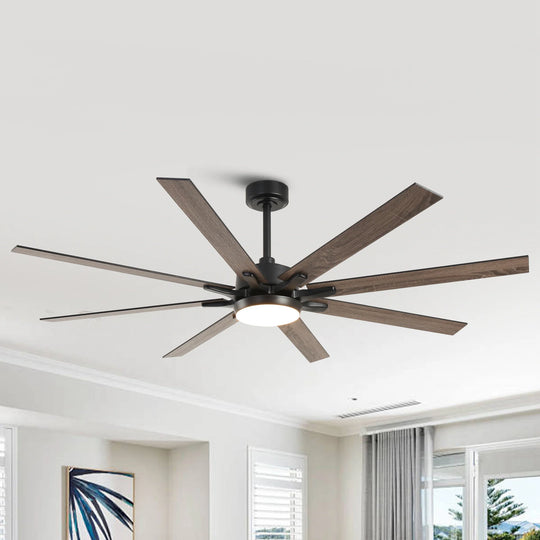 65-Inch Modern Reversible Dimmable Large Ceiling Fan with Light and Remote