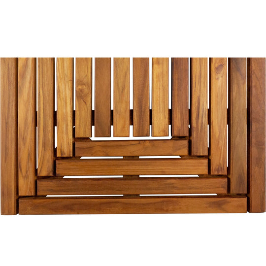 Teak Oiled Double Framed Shower/Bath Mat 39" X 19"