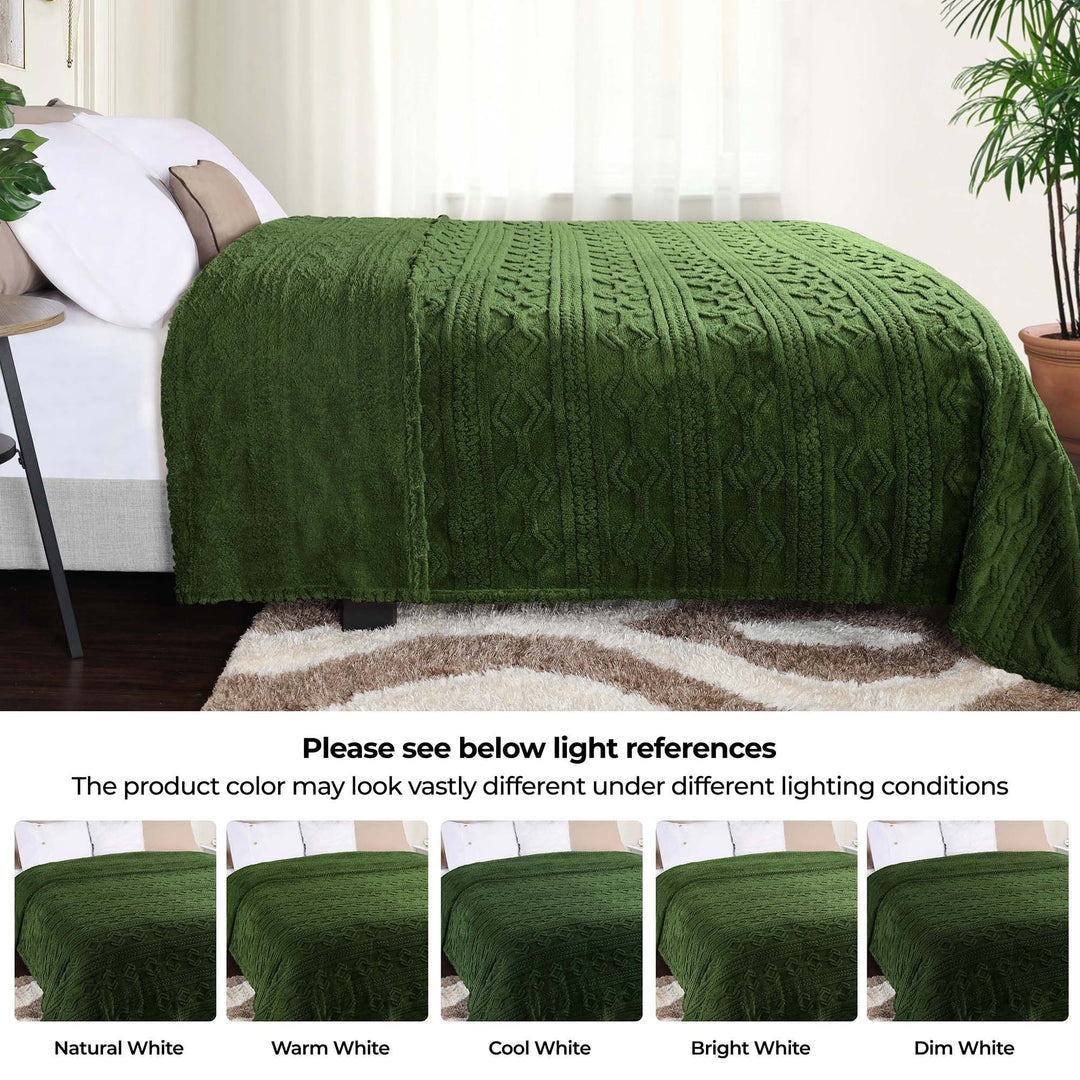Arctic Boho Jacquard Plush Fluffy Fleece Blanket