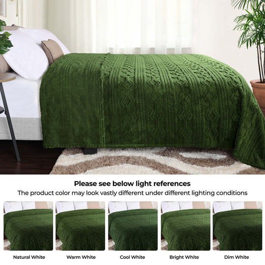 Arctic Boho Jacquard Plush Fluffy Fleece Blanket