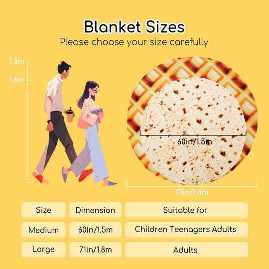 Kids' and Adult Halloween Food Throw Blanket, Microfiber Funny Food Blanket for Home or Dorm Decor