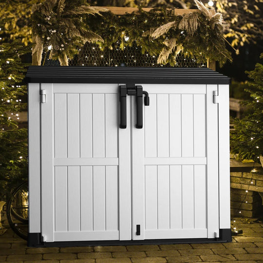 51.1''W Outdoor Resin Horizontal Storage Shed-280 Gallon