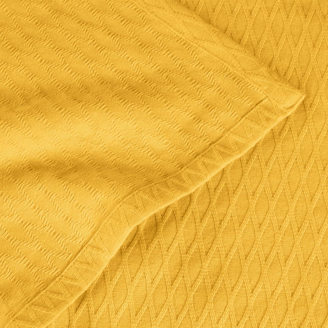 Diamond Weave All-Season Bedding Cotton Blanket