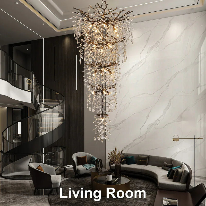 Crystal Dimmable LED Tiered Chandelier - 118In