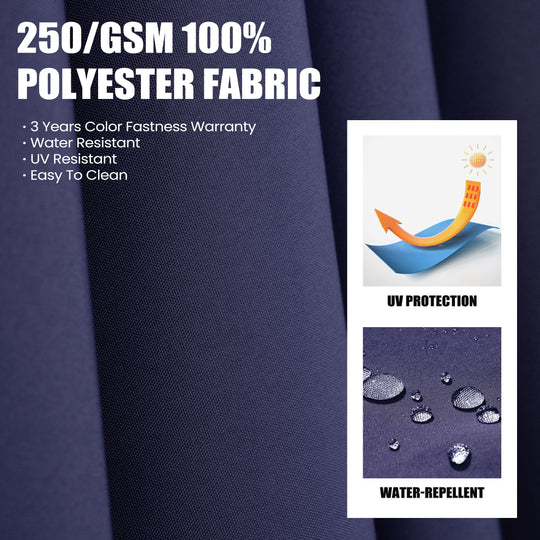 11 X 11 FT Outdoor Square Patio Cantilever Offset Umbrella with Crank and 360 Degrees Rotation