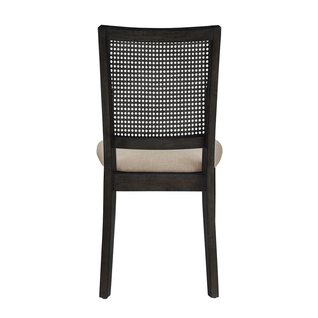 Eleanor Beige Linen Rattan Dining Chairs (Set of 2) by  Classic