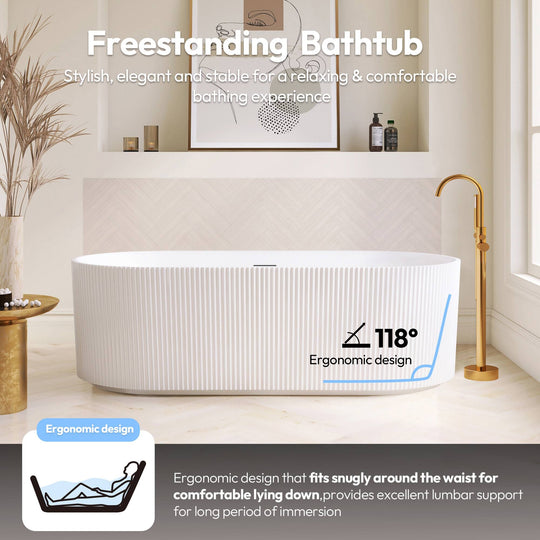 Linyi Freestanding Acrylic Soaking Bathtub