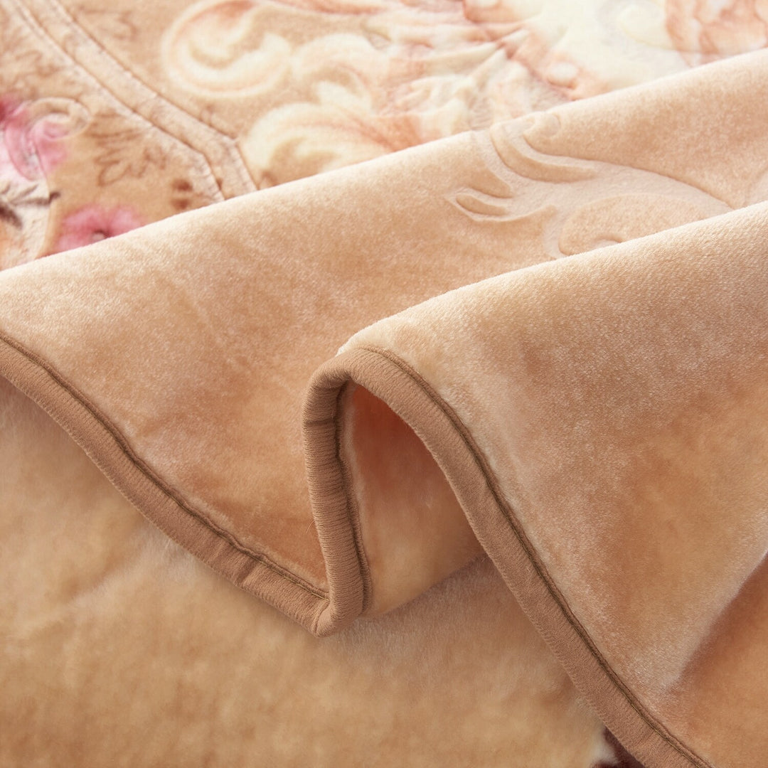 Heavy Korean Mink Fleece King Size Blanket, Christmas Gift for Parents
