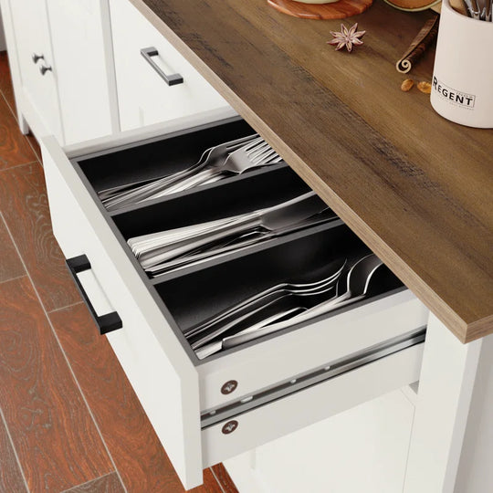 Ailynn Wood Accent Cabinets with 2 Drawers & 2 Doors