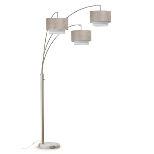 Broadway 3-Light 4-Way Switch Arch Floor Lamp