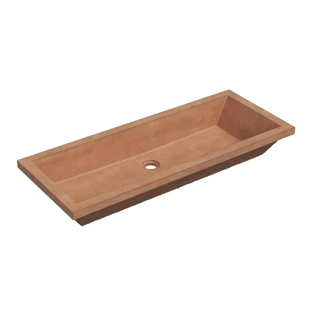 Arcata Nativestone Concrete Undermount Trough Bathroom Sink
