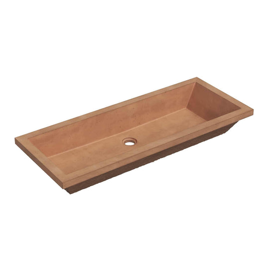 Arcata Nativestone Concrete Undermount Trough Bathroom Sink