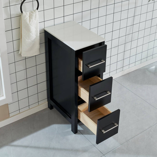 96-Inch Double Sink Bathroom Vanity Set with Engineered Marble Top and Free Mirror - 96 X 18.5 X 36 Inches